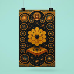 JWST deep field rendered as cosmic iconostasis poster 6