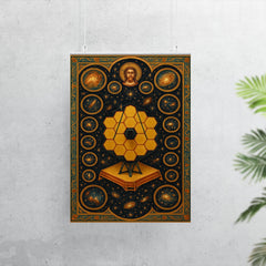 JWST deep field rendered as cosmic iconostasis poster 7
