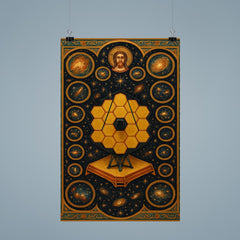JWST deep field rendered as cosmic iconostasis poster 9