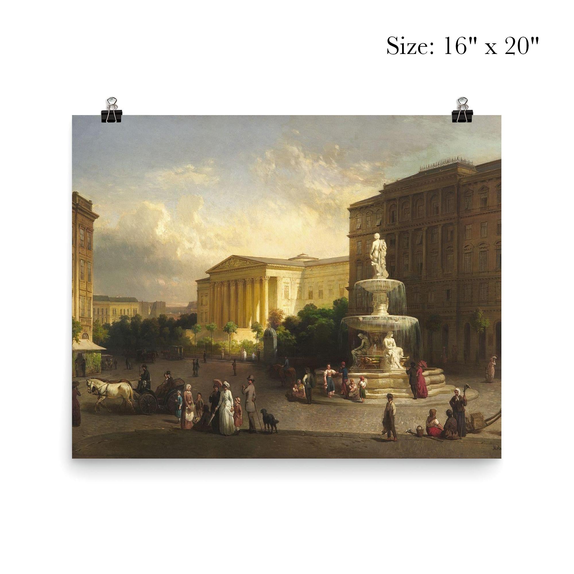 Kálvin tér, Budapest by József Molnár poster 2