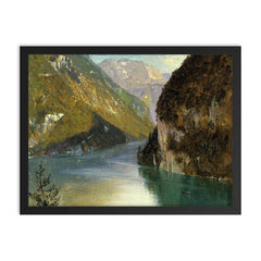 Königssee, Bavaria by Frederick Edwin Church, 1859 framed print on a plain backdrop in size 18"x24".