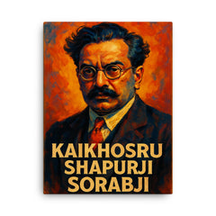 Kaikhosru Shapurji Sorabji canvas print on a plain backdrop in size 18"x24".