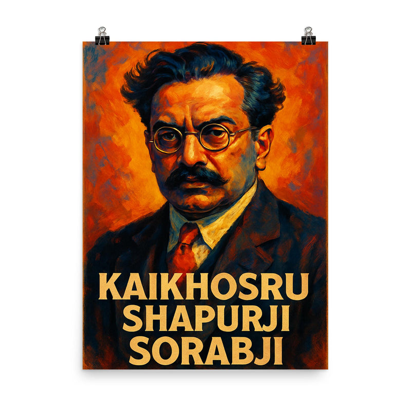 Kaikhosru Shapurji Sorabji poster on a plain backdrop in size 8