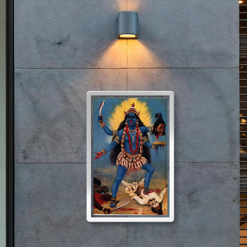 Kali Trampling Shiva by Raja Ravi Varma poster 2