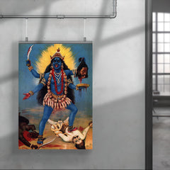 Kali Trampling Shiva by Raja Ravi Varma, 1900 poster 4