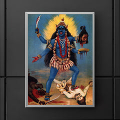 Kali Trampling Shiva by Raja Ravi Varma, 1900 poster 5