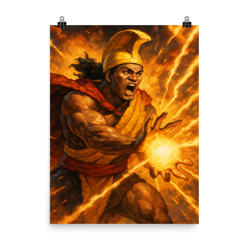 Kamehameha II poster on a plain backdrop in size 8