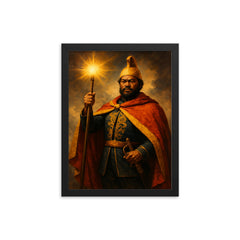 Kamehameha III framed print on a plain backdrop in size 12"x16".