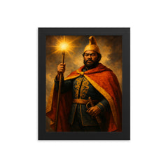 Kamehameha III framed print on a plain backdrop in size 8"x10".