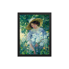 Karl Buehr Painting framed print on a plain backdrop in size 12"x16".