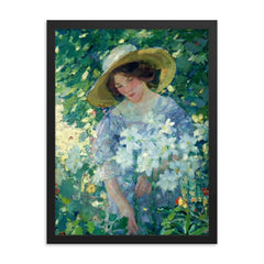 Karl Buehr Painting framed print on a plain backdrop in size 18"x24".