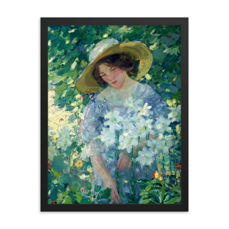 Karl Buehr Painting framed print on a plain backdrop in size 18