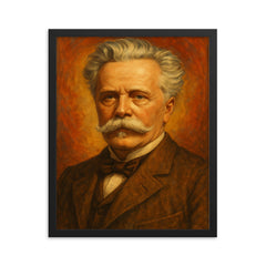 Karl May framed print on a plain backdrop in size 16"x20".