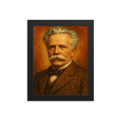 Karl May framed print on a plain backdrop in size 8"x10".