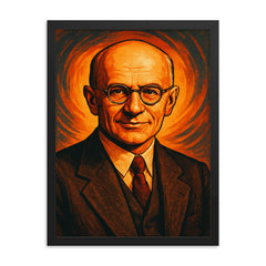 Karl von Terzaghi framed print on a plain backdrop in size 18"x24".