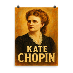 Kate Chopin poster on a plain backdrop in size 8"x10".