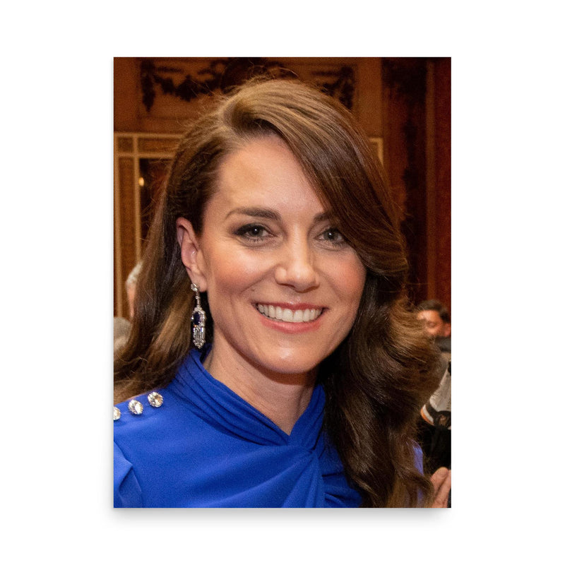 Kate Middleton poster on a plain backdrop in size 18
