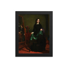 Kate Nickleby at Madame Mantalini's by William Powell Frith, 1856 framed print on a plain backdrop in size 8"x10".