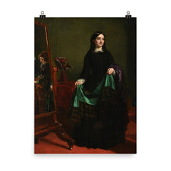 Kate Nickleby at Madame Mantalini's by William Powell Frith, 1856 poster on a plain backdrop in size 8"x10".