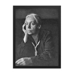 Kathe Kollwitz framed print on a plain backdrop in size 18"x24".