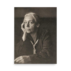 Kathe Kollwitz poster on a plain backdrop in size 18"x24".