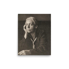 Kathe Kollwitz poster on a plain backdrop in size 8"x10".