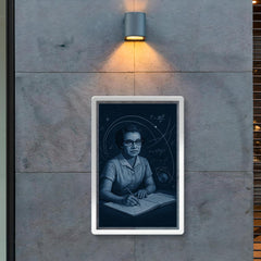 Katherine Johnson orbital calculations in midnight blue poster 2