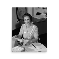 Katherine Johnson poster on a plain backdrop in size 16"x20".