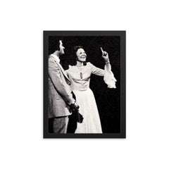 Kathryn Kuhlman framed print on a plain backdrop in size 12"x16".