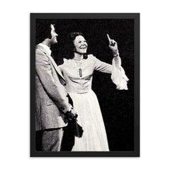 Kathryn Kuhlman framed print on a plain backdrop in size 18"x24".