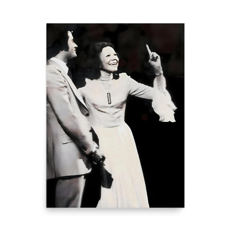 Kathryn Kuhlman poster on a plain backdrop in size 18