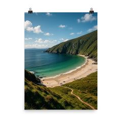 Keem Bay Achill Island Ireland poster on a plain backdrop in size 8"x10".