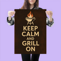 Keep calm and grill on poster 3