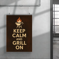 Keep calm and grill on poster 4