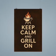 Keep calm and grill on poster 9