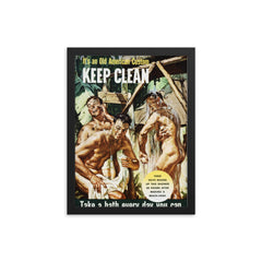 Keep Clean, USA, 1944 framed print on a plain backdrop in size 12"x16".