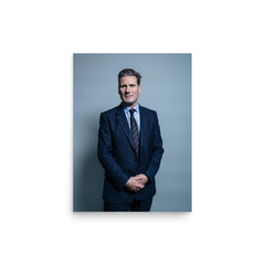 Keir Starmer poster on a plain backdrop in size 12"x16".