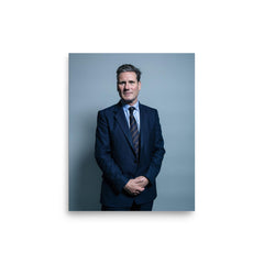 Keir Starmer poster on a plain backdrop in size 8"x10".