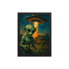 Kelly Hopkinsville Goblins Kentucky USA framed print on a plain backdrop in size 12"x16".