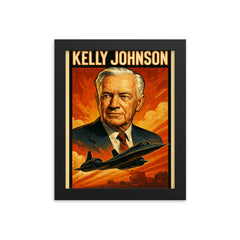 Kelly Johnson framed print on a plain backdrop in size 8"x10".