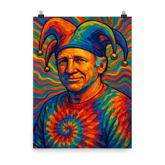 Ken Kesey poster on a plain backdrop in size 8"x10".