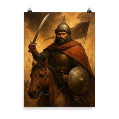 Khalid Ibn al Walid poster on a plain backdrop in size 8"x10".