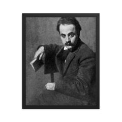Khalil Gibran framed print on a plain backdrop in size 16"x20".