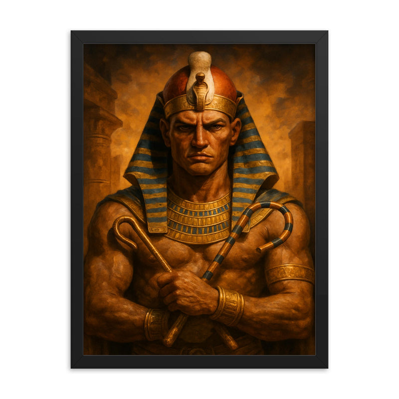 Khasekhemwy framed print on a plain backdrop in size 18