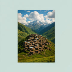 Khinalig Village Azerbaijan poster 8