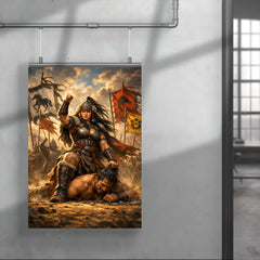 Khutulun wrestling champion beneath Mongol banners poster 4
