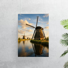 Kinderdijk Windmills Netherlands poster 7