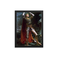 King Arthur by Charles Ernest Butler, 1903 framed print on a plain backdrop in size 12"x16".