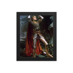 King Arthur by Charles Ernest Butler, 1903 framed print on a plain backdrop in size 8"x10".