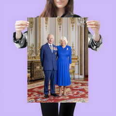 King Charles III and Queen Camilla official Australian portrait - full length version poster 3